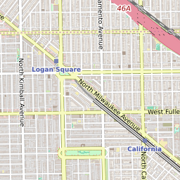Map Of The Logan Square Neighborhood In Chicago Illinois July 2020